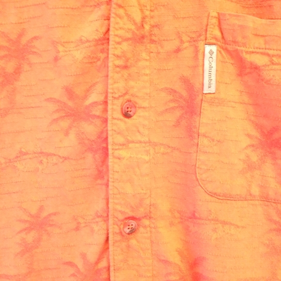 Columbia Sportswear Company Orange Tropical Shirt - Picture 4 of 8